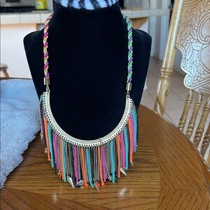 Princess Vera Wang Colorful Fringe Necklace